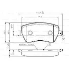 BOS-0986495414 - BALATA FREN ON ( RENAULT : CLIO III ''1.2 16V -1.4-1.5 DCI- 1.6 16V'' - MODUS 04>/ NISSAN : MICRA K12 03>10/ NOTE 07>11 / DACIA DUSTER 10>13 ) ( 410608481R )